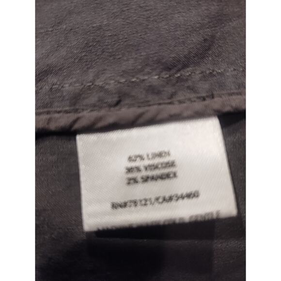 Eileen Fisher Petite Small PS Gray Linen Blend Open Blazer Minimalist Jacket - Picture 6 of 6